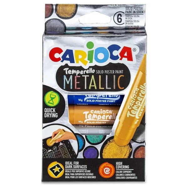 Carioca Temperello Metalik 6'lı Stick Poster Boyama Kalemi - Görsel 7
