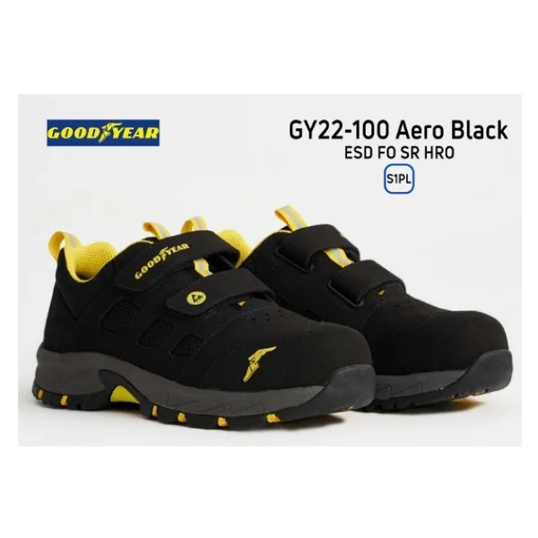 Goodyear Aero Black S1pl Esd Hro Fiberglas Burun İş Güvenliği Ayakkabısı - Görsel 7