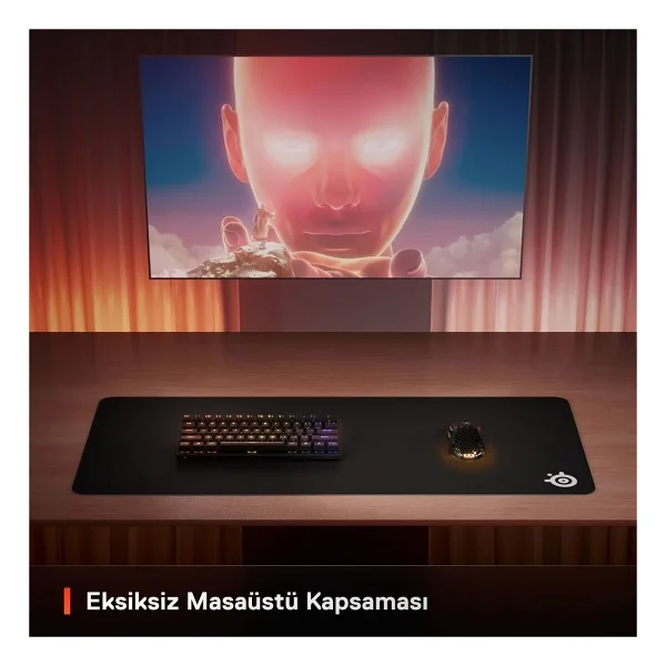Steelseries Qck XXL Siyah Gaming Oyuncu Mouse Pad Baskısız Düz Yüzey İle Ergonomik Tasarım - Görsel 9