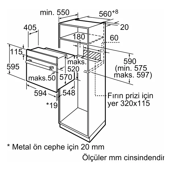 Bosch Serie 2 HBF011BV1T Ankastre Fırın - Görsel 5