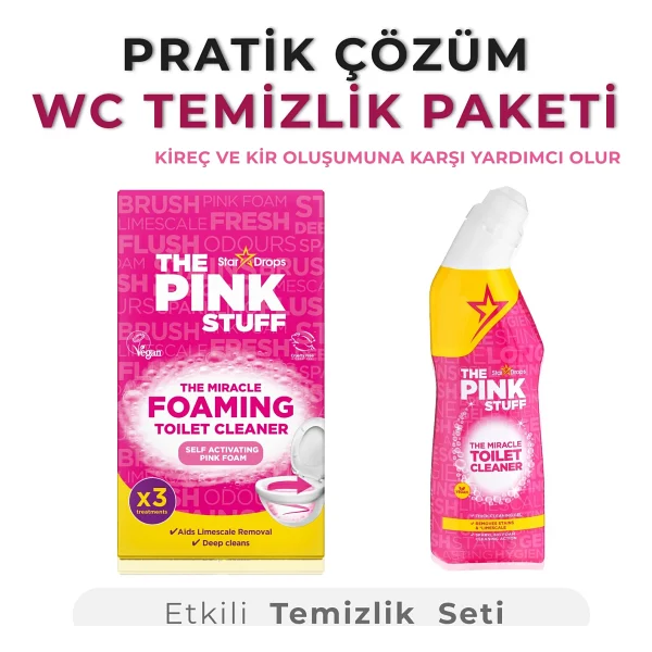 The Pink Stuff Mucizevi Tuvalet Temizleyici 750ml + Köpüren Tuvalet Temizleyici 3 Adet - Görsel 8