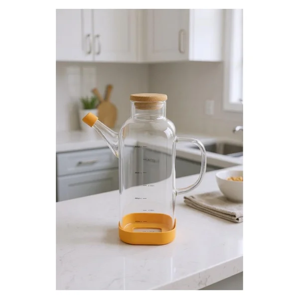 Bambum Petto Bambu Kapaklı 800 Ml Yağdanlık - Görsel 8