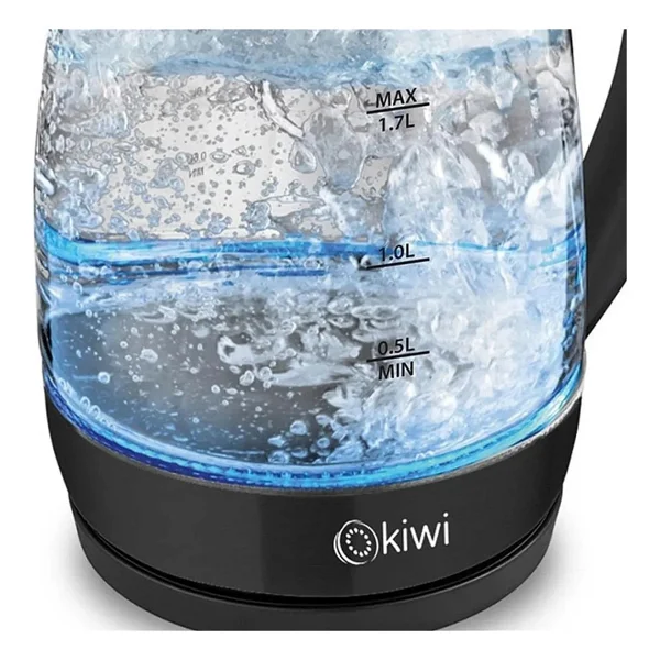 Kiwi Cam Kettle 1,7 Lt Siyah Otomatik Kapanma Özellikli Dayanıklı Su Isıtıcısı - Görsel 3