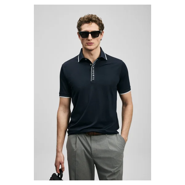 Lufian Lord 111040207 Lacivert Kısa Kollu Polo Yaka Erkek Tişört - Görsel 4