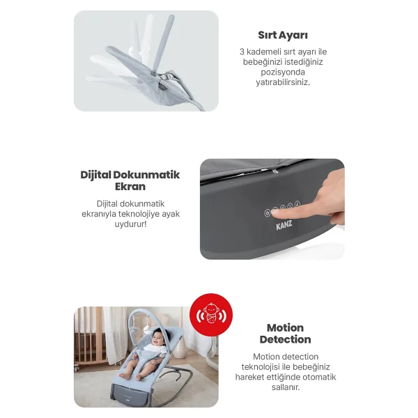 Kanz Robin Mavi Elektrikli Ana Kucağı - Görsel 3