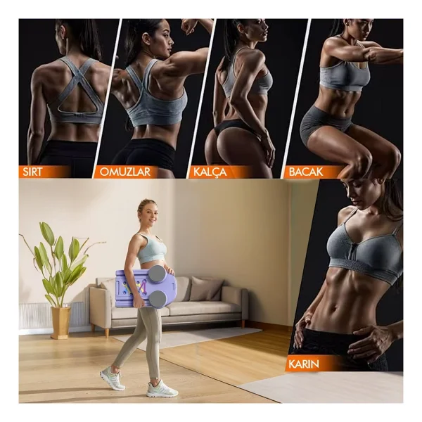 Relaxus Çok Fonksiyonlu Pilates Fitness Tahtası Direnç Bant Ev Core Karın Kol Sırt Güçlendirme Egzersiz Çora - Görsel 2