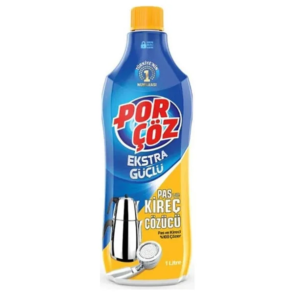 Porçöz Ekstra Güçlü Pas Ve Kireç Çözücü 1 Lt 6'lı - Görsel 6