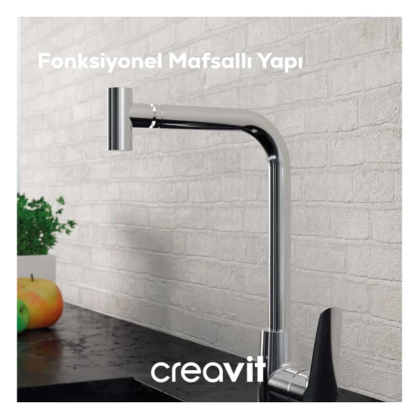 Creavit Bevel Mafsallı Mutfak Armatürü - Görsel 3