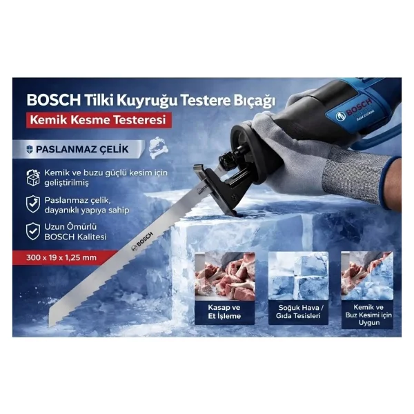 Bosch Tilki Kuyruğu Testere Bıçağı - Kemik Kesme Testeresi 1 Adet - Görsel 2