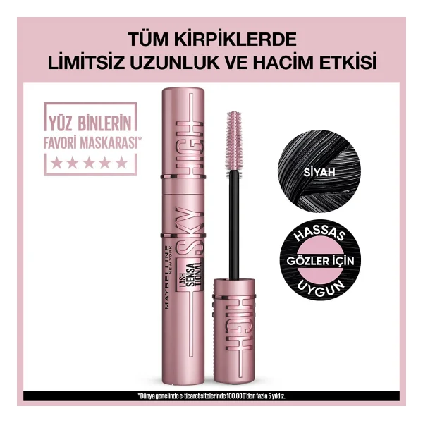 Maybelline New York Lash Sensational Sky High Maskara - Görsel 2