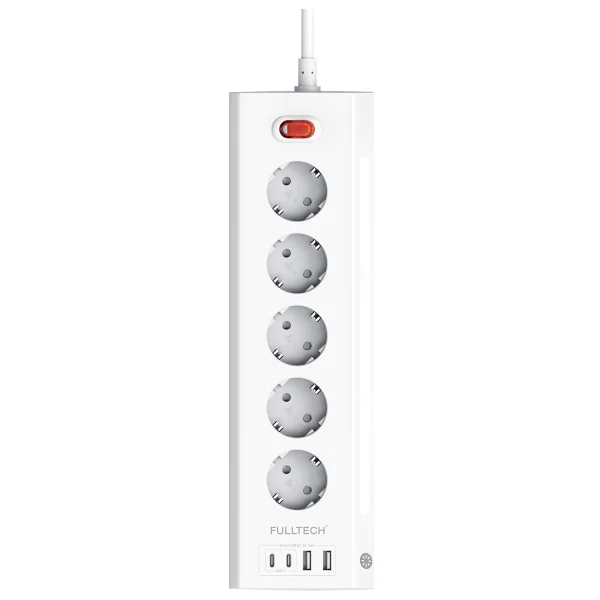 Fulltech Ftr-26 1050 Joule Anahtarlı Usb'li 2 M 9'lu Akım Korumalı Priz - Görsel 3