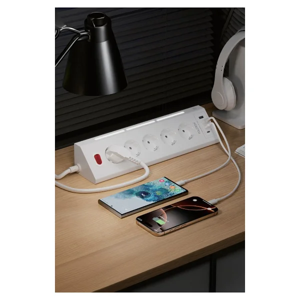 Fulltech Ftr-26 1050 Joule Anahtarlı Usb'li 2 M 9'lu Akım Korumalı Priz - Görsel 4