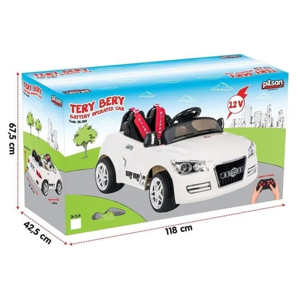 Pilsan Tery Bery 05-280 12 V Uzaktan Kumandalı Akülü Araba - Görsel 8