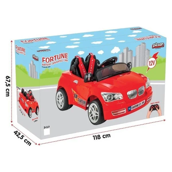Pilsan Fortune 05-244 Kırmızı 12 V Uzaktan Kumandalı Akülü Araba - Görsel 5