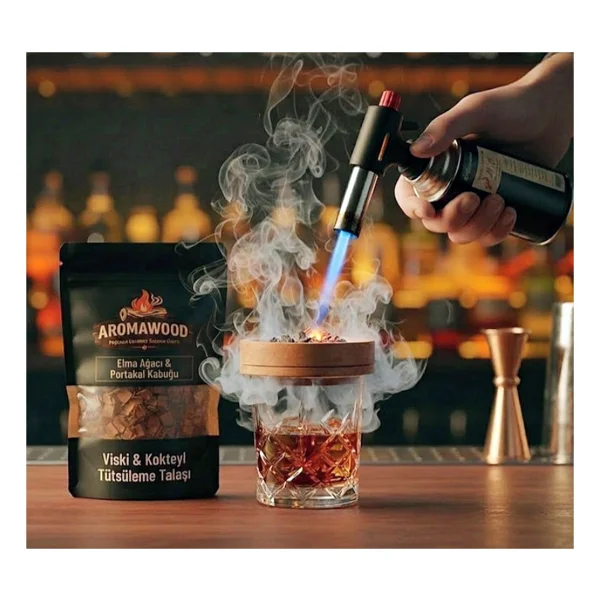 Viski & Kokteyl Için Elma Ağacı & Portakal Kabuğu Özü Aroması Tütsüleme Talaşı - Görsel 2