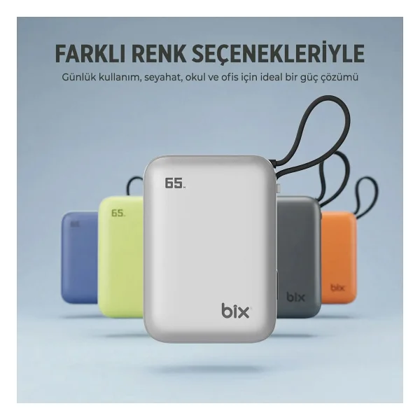 Bix PB120 Mavi 20000 mAh Hızlı Şarj Powerbank - Görsel 3