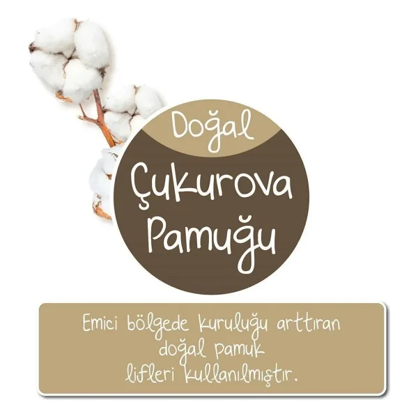 Baby Turco Doğadan Mini 2 Numara Bantlı Bez 3 - 6 Kg 168'lı Ekstra Yumuşak - Görsel 9