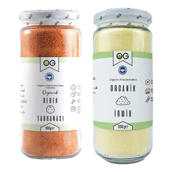 Og Natural Organik Bebek Tarhanası Ve Organik Pirinç Unu Seti 400 Gr + 300 Gr 6 - 9 Ay İçin Sebze İçerikli - Görsel 2