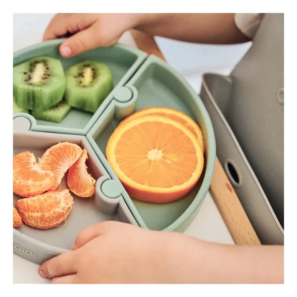 Oioi 6 Parça Puzzle Set Nehir Yeşili Ergonomik Tasarımlı Bebek Beslenme Gereçleri - Görsel 6