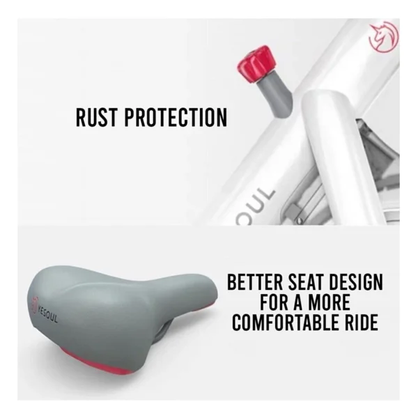 Yesoul S3 Smart Spin Bike Beyaz Renkli Kondisyon Bisikleti Manuel Ayarlanabilir Direnç Ve 120 Kg Taşıma Kapasitesi - Görsel 9