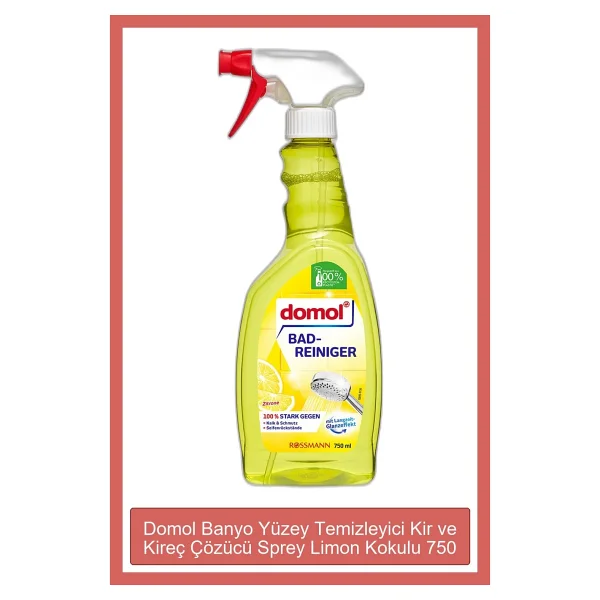 Domol Limon 750 Ml Kireç Ve Kir Çözücü Banyo Spreyi - Görsel 4