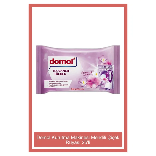 Domol Çiçek Rüyası 25'li Kurutma Makinesi Mendili - Görsel 2