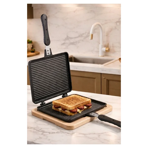 Meşeler Granit Döküm 26 Cm Grill Ocak Üstü Tost Makinesi - Görsel 2