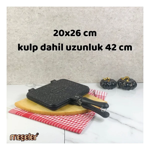 Meşeler Granit Döküm 26 Cm Grill Ocak Üstü Tost Makinesi - Görsel 4