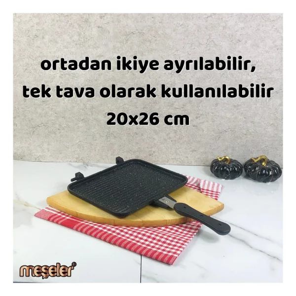 Meşeler Granit Döküm 26 Cm Grill Ocak Üstü Tost Makinesi - Görsel 5