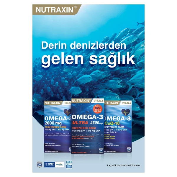 Nutraxin Omega 3 Balık Yağı 2000 Mg 60 Kapsül - Görsel 10