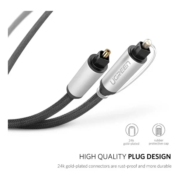 Ugreen 5.1 Dijital Toslink Optik Ses Kablosu 1.5 Metre, 10542 - Görsel 5