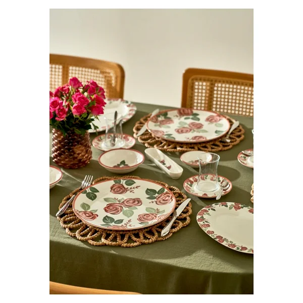 Bella Maison Rose 26 cm 6'lı Porselen Servis Tabağı - Görsel 3