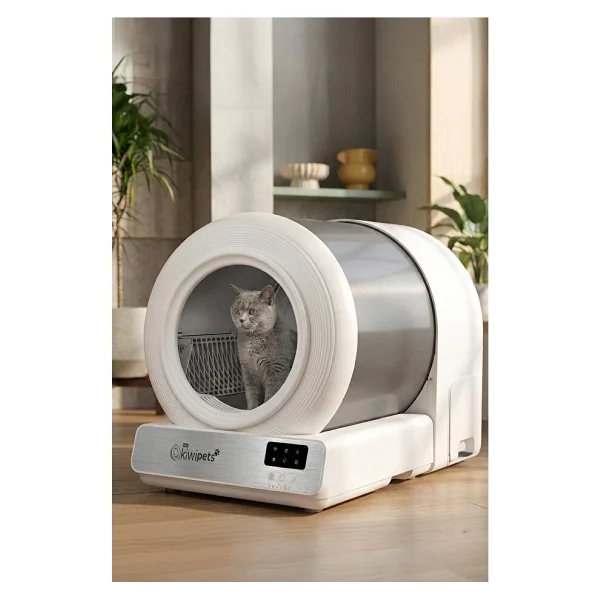 Kiwi Kplb-10771 Beyaz Otomatik Kedi Tuvaleti - Görsel 5