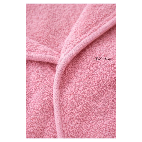 Elif Mira Kapşonlu Pamuklu Çocuk Bornozu Joyful Zoo - 7 - 8 Yaş - Pembe - Görsel 4