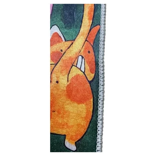 Renkli Kedi Mama Matı, Kedi Servis Altlığı, Su Ve Mama Kabı Paspası, Oyun Matı, Mama Paspası - Görsel 3