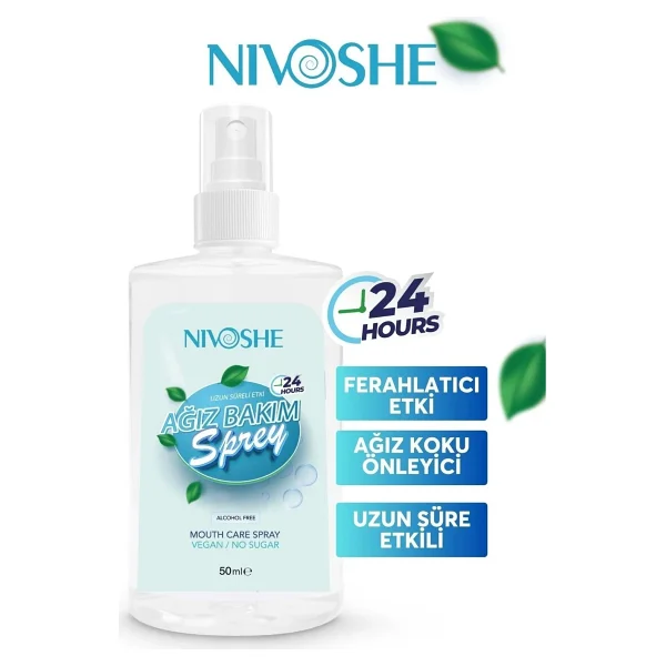 Nivoshe Premium Ağız Kokusu Önleyici Giderici Sprey Anında Koku Giderici Sprey 50 Ml - Görsel 4