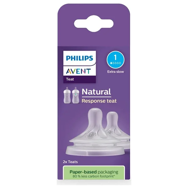 Philips Avent Doğal Tepkili Silikon Biberon Emziği 1 Numara Orta Akış 0+ Ay İçin 2'li Paket - Görsel 10