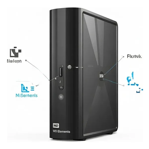 Western Digital Elements Desktop Wdbwlg0060hbk USB 3.0 3.5" 6 TB Harici Harddisk - Görsel 5