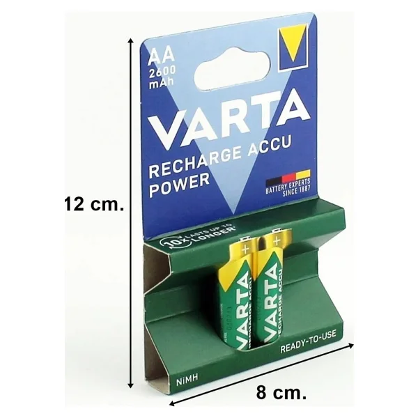 Varta 5716 2600 mAh 2'li Şarjlı Aa Kalem Pil - Görsel 4
