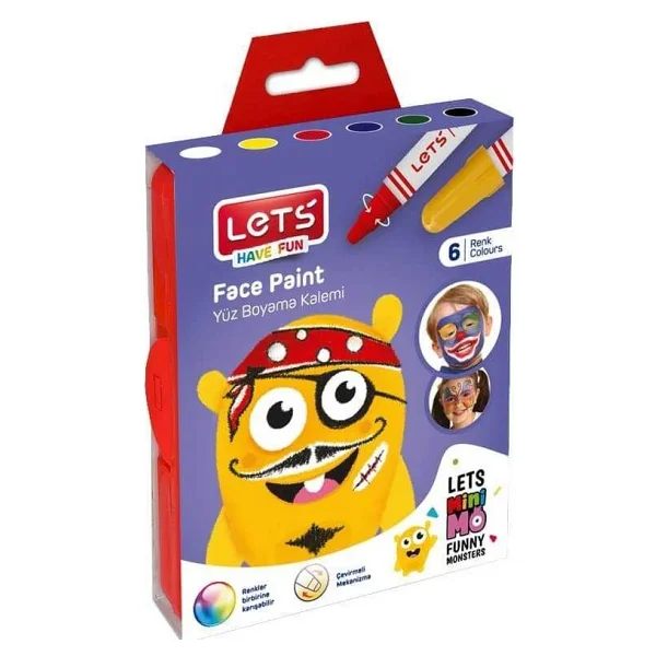 Lets L6806 Çevirmeli 6'lı Yüz Boyası - Görsel 3