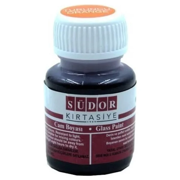 Südor Vitrail Cam Vitray Boyası 25 Ml Turuncu - Görsel 2