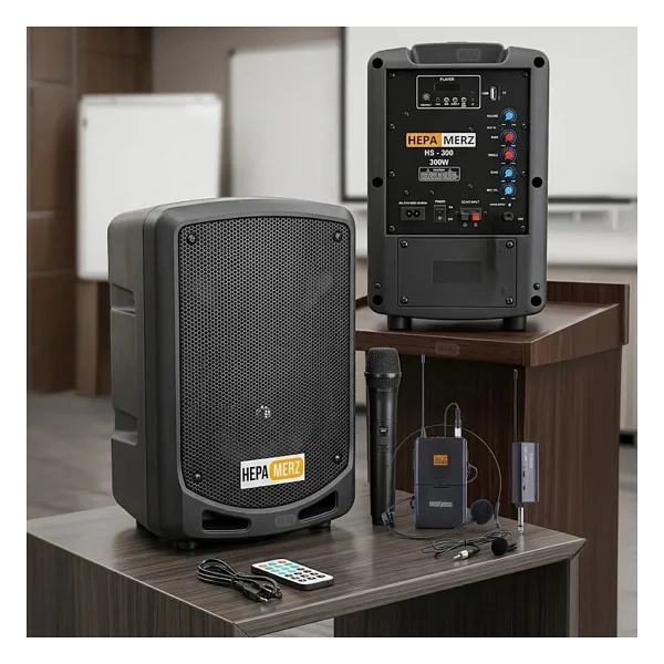 Hepa Merz Hs-300ex 300 W 2 Mikrofonlu Taşınabilir Hoparlör - Görsel 6