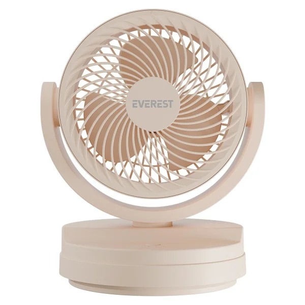 Everest Efn-509 Krem Şarjlı Masaüstü Vantilatör - Görsel 9