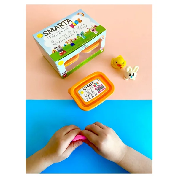 Smarta Akıllı Model Hamuru (Modelleme Hamuru) Sanat Kili Kids Okul Seti (4'lü) Bkms 4 X 70 Gram 30000048 - Görsel 5