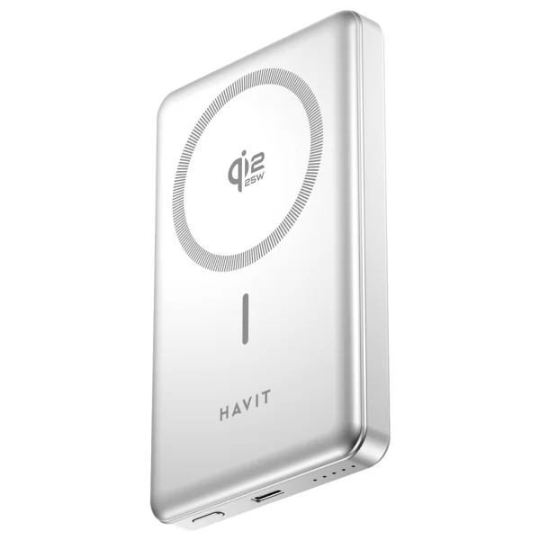 Havit Pb5203 Beyaz 10000 mAh Hızlı Şarj Kablosuz Powerbank - Görsel 5