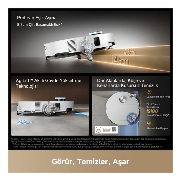 Dreame X60 Ultra Complete Çöp İstasyonlu Akıllı Robot Süpürge - Görsel 4