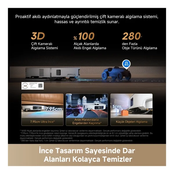 Dreame X60 Ultra Complete Çöp İstasyonlu Akıllı Robot Süpürge - Görsel 5