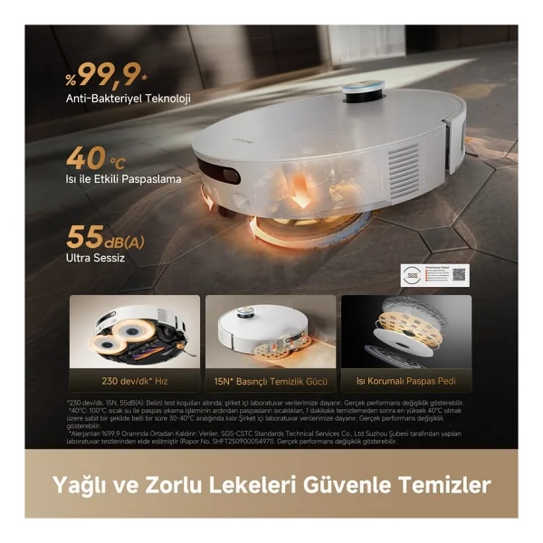 Dreame X60 Ultra Complete Çöp İstasyonlu Akıllı Robot Süpürge - Görsel 8
