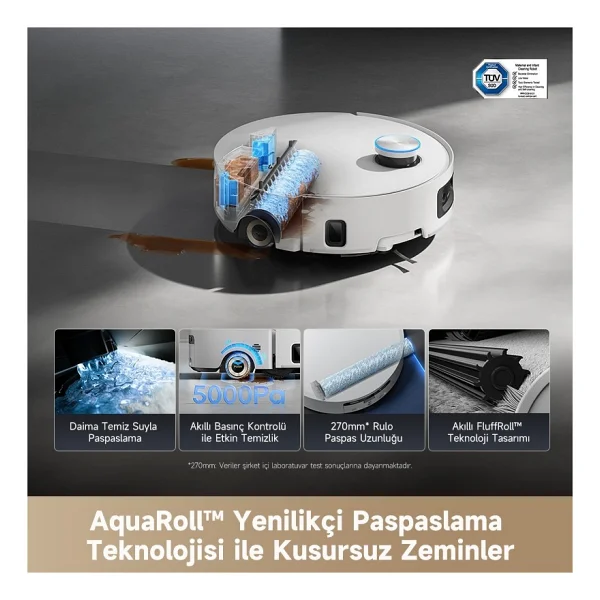 Dreame Aqua 10 Ultra Roller Çöp İstasyonlu Akıllı Robot Süpürge - Görsel 3
