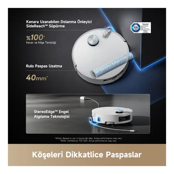 Dreame Aqua 10 Ultra Roller Çöp İstasyonlu Akıllı Robot Süpürge - Görsel 7
